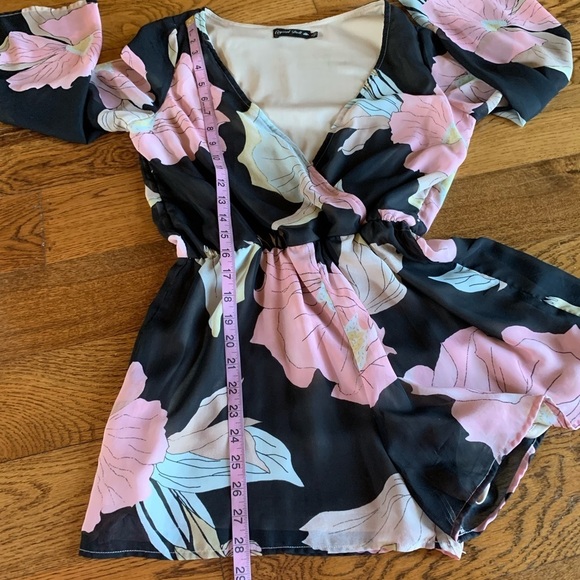 Crystal Doll Black Floral Romper - Picture 11 of 11